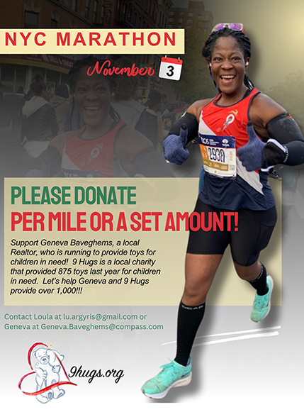 nyc marathon donation flyer