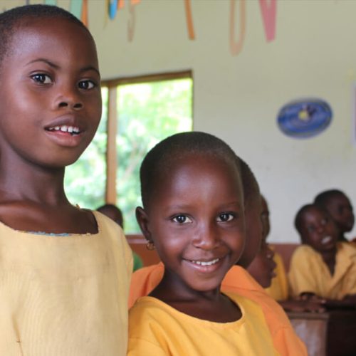 Kenya, African children smiling at the camera